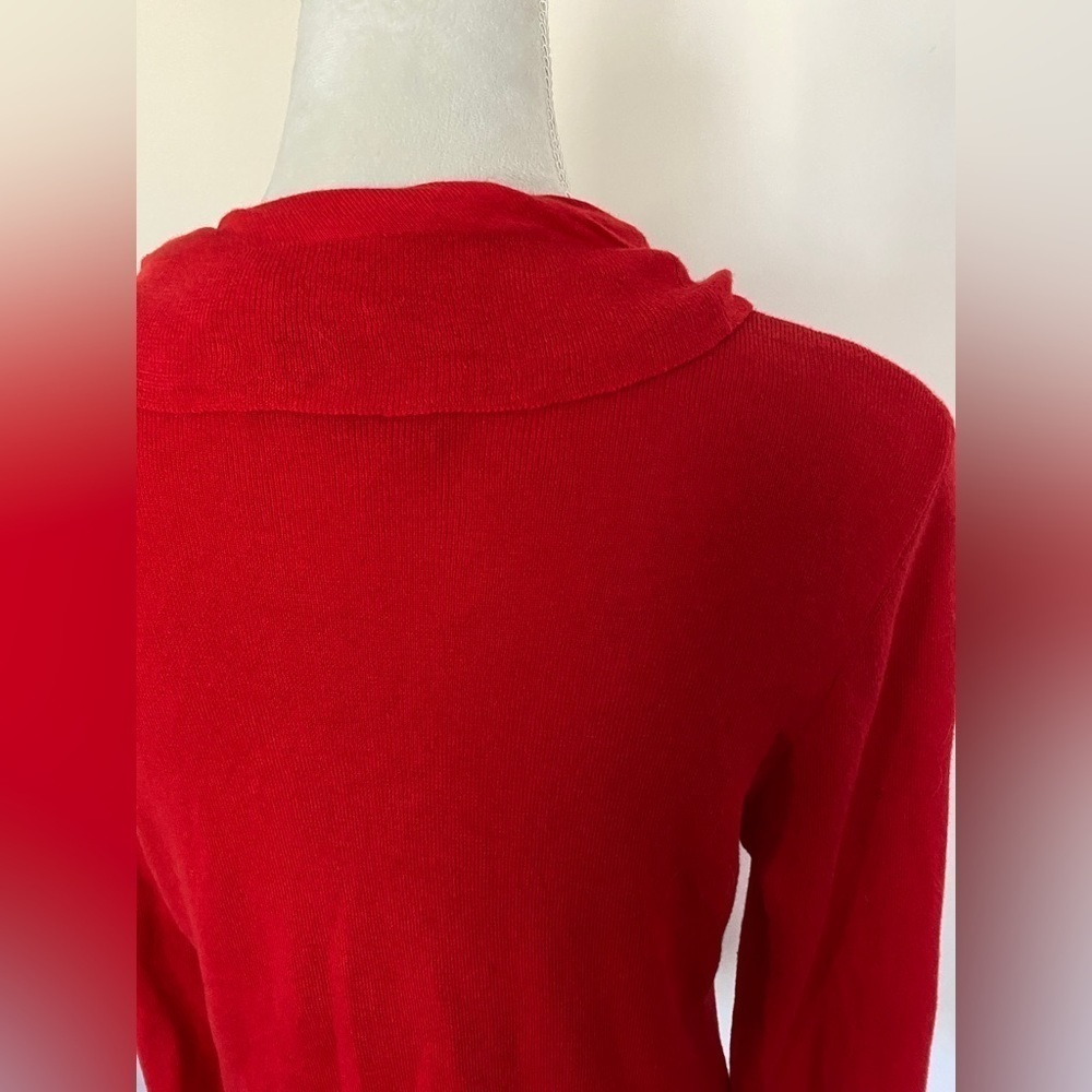 Anne Klein Subtle Ruffle Edge Open Cardigan Sweater - Picture 4 of 4